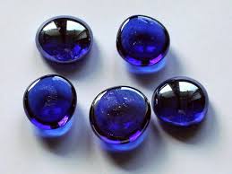 glass pebbles 17 20 mm cobalt blue