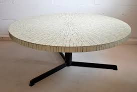 White Ceramic Mosaic Coffee Table