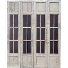 4 Large Antique Glass Doors With