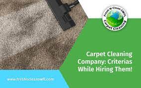carpet cleaning company criteria while