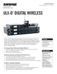 Ulx D Digital Wireless