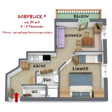 Rooms with shower/wc, satellite tv, radio and balcony. Dorfblick Haus Diana