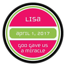 God Gave Us A Miracle Baby Girl Birth Announcement Hockey Puck