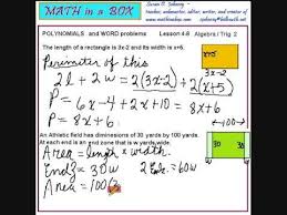 Polynomial Equation Word Problems