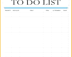 To Do List Weekly Template Calendar Free Printable Daily