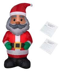 Online shopping for inflatable yard decorations from a great selection at patio, lawn & garden store. African American Black Santa Christmas And Holiday Yard Inflatable Indoor Outdoor With Bonus Inflatable Repai Holiday Yard Inflatables Black Santa Inflatable