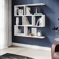 Elegant Wall Mounted Shelf Bookcase