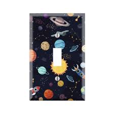 Solar System Wall Plate Cover Solar System Light Switch Etsy Light Switch Covers Decorative Light Switch Covers Light Switch Covers Diy
