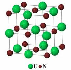 an fcc structure of uranium mononitride