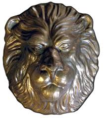 Large And Heavy Lion Head Plaque