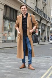 Scarf as a colorful accent. 23 Chic Camel Coat Outfit Ideas For Men Styleoholic