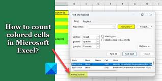 how to count colored cells in excel
