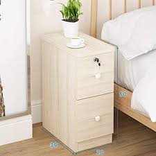 narrow bedside table with lock easy to