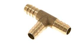Hose Connector Brass T Format 13mm