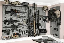 Gun wall hooks for organization in tactical gun range closets and safes. Creative Ways To Lock Up Your Guns Recoil
