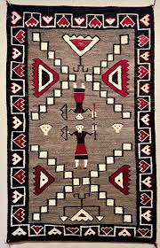navajo pictorial rug with 2 figures bew
