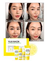 Тканевая маска для сияния кожи some by mi yuja niacin 30days blemish care serum mask. Yuja Niacin 30 Days Brightening Starter Kit The Ichigo Shop