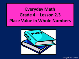 Everyday Math Grade 4 Lesson 2 3 Place Value In Whole