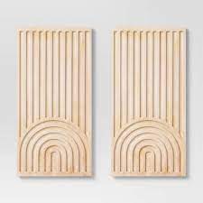 Set Of 2 Geometric Wall Panels