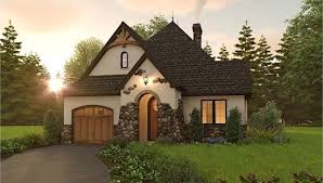 One Story French Cottage Style House