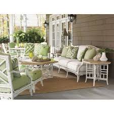 100% made in the usa. Tommy Bahama Outdoor Living Island Estate Hamptons Boxed Edge Sofa With Lattice Back Baer S Outdoor Porch Furniture Painted Outdoor Furniture Porch Furniture