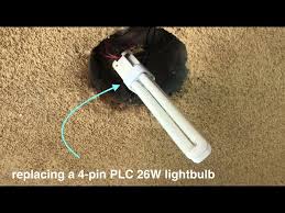 replace a 4 pin fluorescent lightbulb