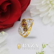 3d flower gold ring raza jewellers