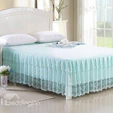 Lace Corner Polyster Bed Skirt