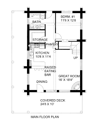 log cabin plan with lots of windows