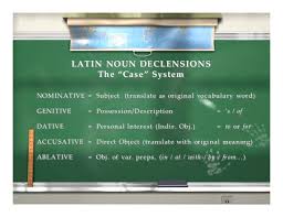 Latin Cases Powerpoint Latin Is English