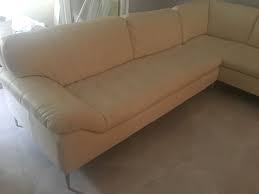 modern white leather sofa cau d ax