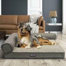 Beds with foam inserts mostly come with removable covers that should be washed separately. Pet Bed 91 4 X 106 7 Cm Kirkland Signature Memory Foam Bolster In Tan Linen Warm Kirklandsignature Dog Bed Large Dog Pet Beds Dog Mattresses