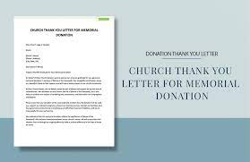 letter for memorial donation in ms word