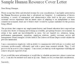 Hr Assistant Cover Letter Cover Letter For Human Resource Sample