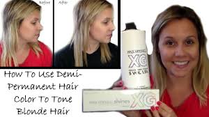 Love your color cosamo non permanent hair color. How To Use Demi Permanent Hair Color To Tone Blonde Hair Hair Extensions Youtube