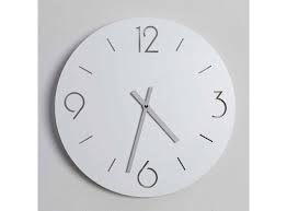 Classic Round White Wooden Wall Clock