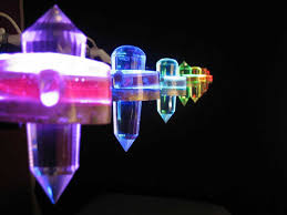 Crystals Suspended Above The Seven Chakras Used As Light Therapy Light Therapy Crystal Light Crystal Holder