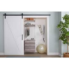 everbilt genevieve 2 ft gray adjule closet organizer hanging rod with 3 drawers