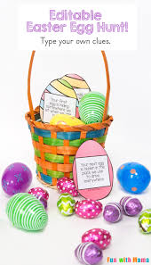 Easter egg scavenger hunt clues. Easter Egg Scavenger Hunt With Editable Clues Fun With Mama