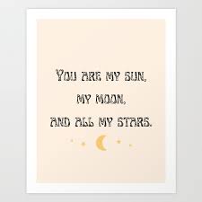 My Stars Nursery Quote Art Print