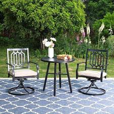 Long Bistro Set With Cushions Yahoo