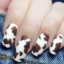 kendall jenner cow print nails