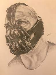Tom hardy as bane please note this print will: Original Bane Graphite Drawing A4 Inside A3 Frame Etsy Historical Tattoos Bane History Tattoos