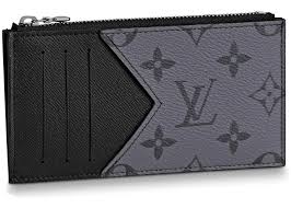 Louis vuitton malletier, commonly known as louis vuitton or by its initials lv, is a french fashion house and luxury goods company founded i. Louis Vuitton Coin Card Holder Monogram Eclipse Reverse Gray In Coated Canvas With Silver Tone
