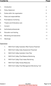 Nhs Forth Valley Fluid Management Policy Pdf Free Download