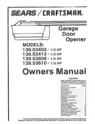 craftsman 139 53403 specifications