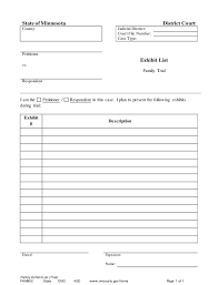 The easier it is for trial users to learn and adopt your product, the stronger the likelihood that they'll continue to use it. Form Fam902 Download Printable Pdf Or Fill Online Exhibit List Family Trial Minnesota Templateroller
