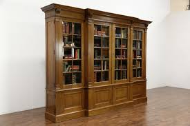 Library Bookcase Beveled Glass Doors