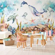 Sea Wall Mural Underwater Wallpaper