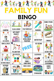 kids busy with this family fun bingo game